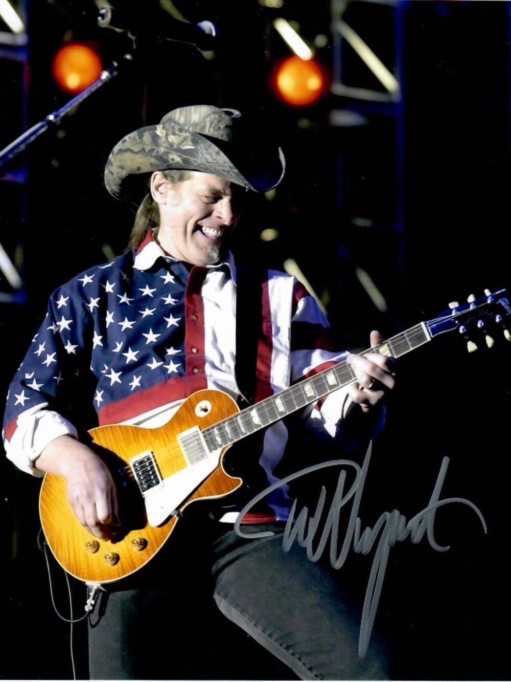 Ted Nugent Singer Songwriter Activist Amboy Dukes Band Signed 8X10 Photo